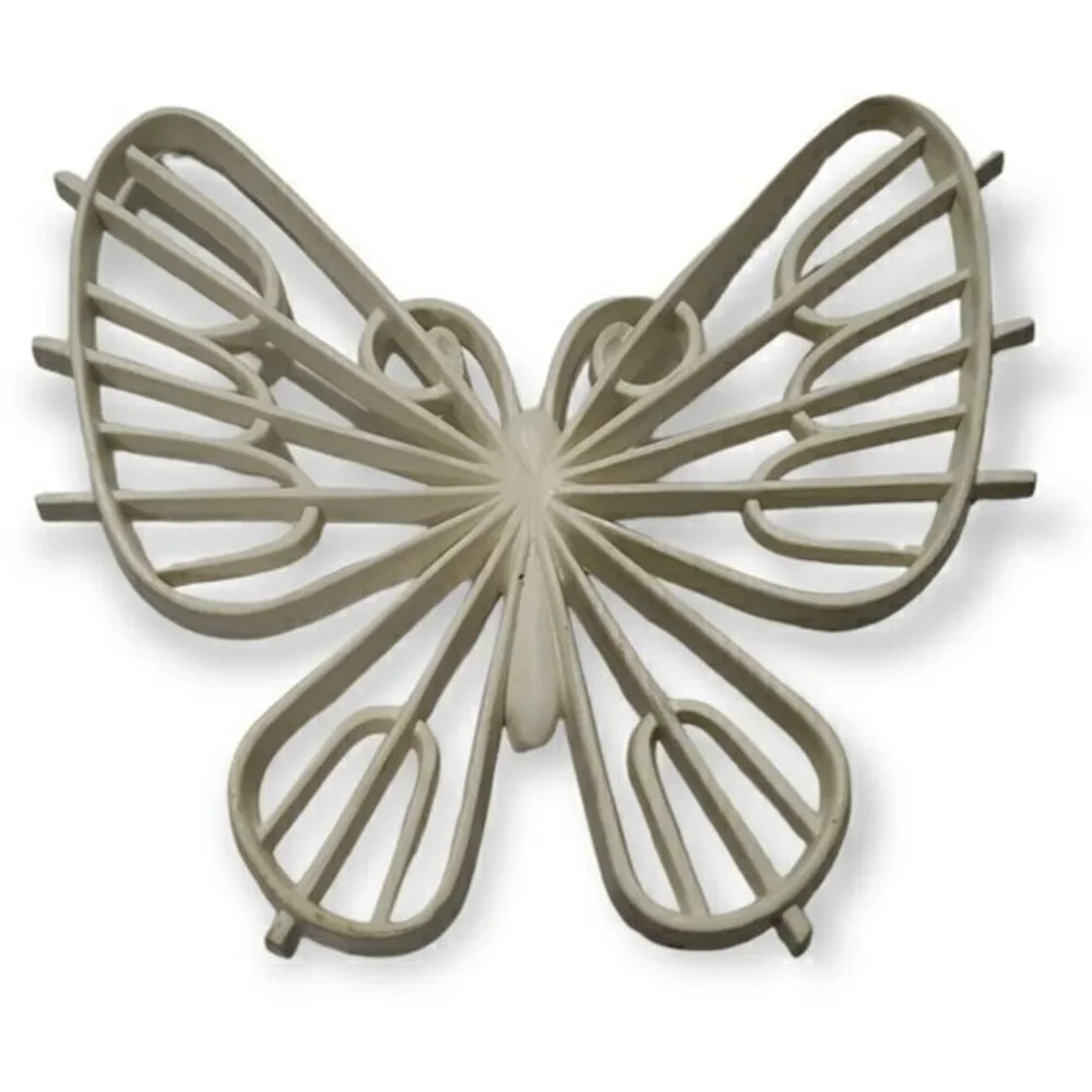 4 Vintage Syroco Wicker Butterflies Home Interiors Homco Burwood‎ Wall Hanging